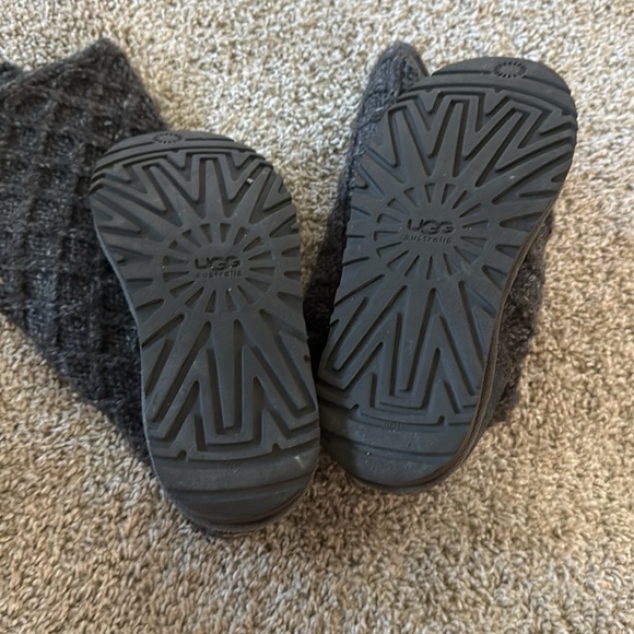 UGG Dark Gray Winter Tall Boots Size 6 EUC Designer Luxury - Picture 3 of 4